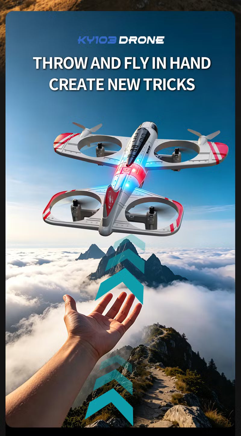 KY103 Vintage Airplane Drone – Remote Control Quadcopter RC Aircraft My Store 2