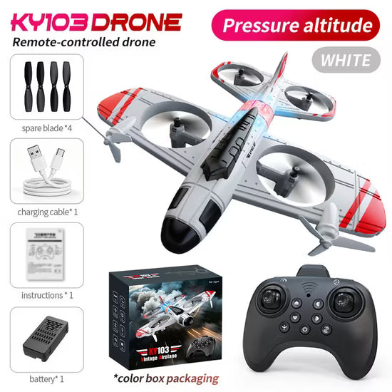 KY103 Vintage Airplane Drone – Remote Control Quadcopter RC Aircraft My Store 2