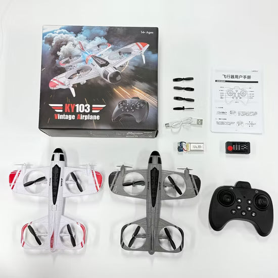 KY103 Vintage Airplane Drone – Remote Control Quadcopter RC Aircraft My Store 2