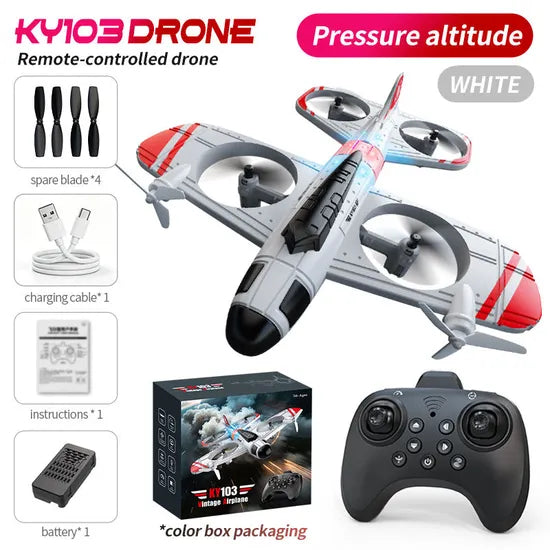 KY103 Vintage Airplane Drone – Remote Control Quadcopter RC Aircraft My Store 2