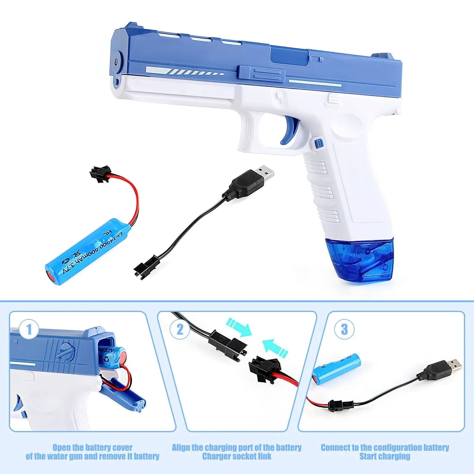 Glock Electric Water Gun – Rechargeable Automatic Water Blaster My Store 2